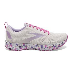 Brooks Revel 4 Road Running Shoes - Womens, White/Purple/Pink | IE-QPJ618452